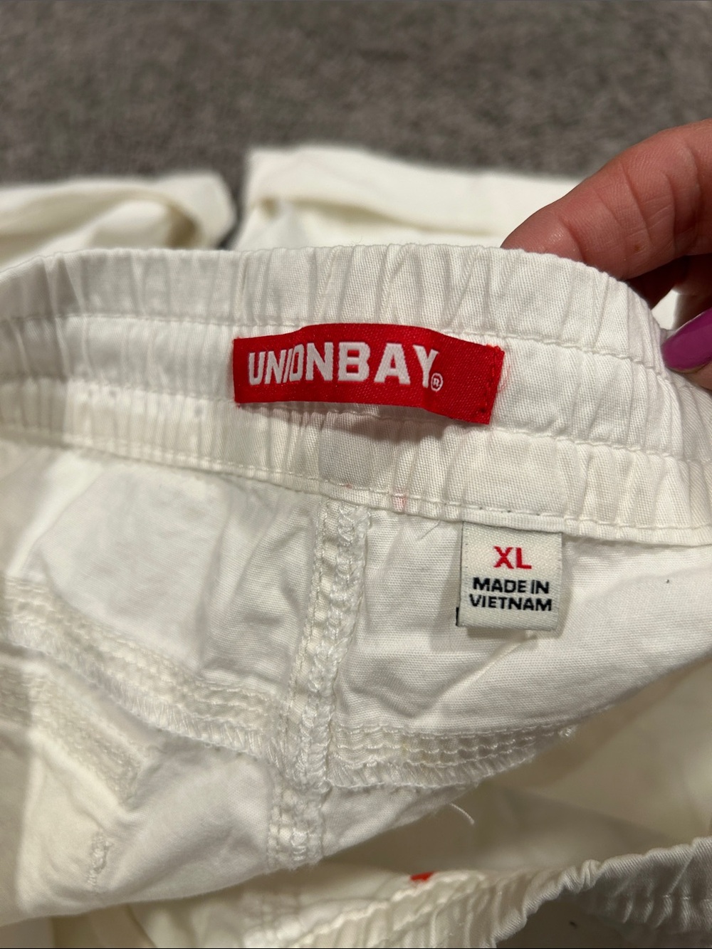UNIONBAY White Stretch Cargo Shorts XL - Picture 4 of 5